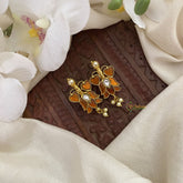 Vriksham Lotus Maharashtrian Style Press Bugadi-Orange-Pearl-J2717