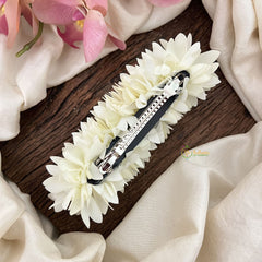 Vriksham Artificial Pichi Poo Hair Clip-White-HF-H1044