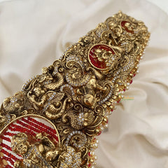 Vriksham Elegant Lakshmi Bridal Hipbelt-Red Bead-Red-G15783