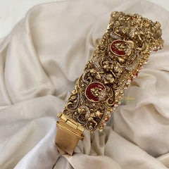 Vriksham Elegant Lakshmi Bridal Hipbelt-Red Bead-Red-G15783