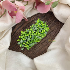 Vriksham Artificial Mogra Buds Hair Clip-Parrot Green-HF-H1050
