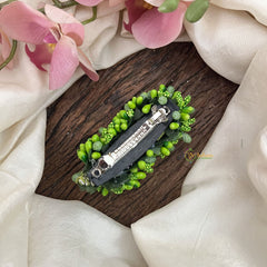 Vriksham Artificial Mogra Buds Hair Clip-Parrot Green-HF-H1050