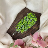 Vriksham Artificial Mogra Buds Hair Clip-Parrot Green-HF-H1050