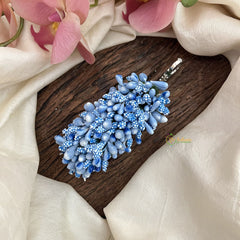 Vriksham Artificial Mogra Buds Hair Clip-Navy Blue-HF-H1051