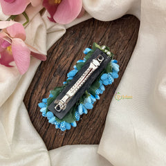 Vriksham Artificial Mogra Buds Hair Clip-Aqua Blue-HF-H1052