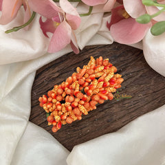 Vriksham Artificial Mogra Buds Hair Clip-Orange-HF-H1053