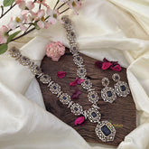 Designer Victorian Diamond Neckpiece-Purple-VV1954