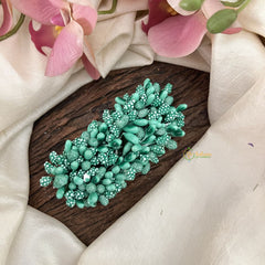Vriksham Artificial Mogra Buds Hair Clip-Aqua Green-HF-H1055