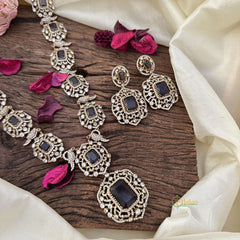 Designer Victorian Diamond Neckpiece-Purple-VV1954