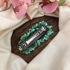 Vriksham Artificial Mogra Buds Hair Clip-Aqua Green-HF-H1055