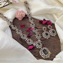 Designer Victorian Diamond Neckpiece-Purple-VV1954