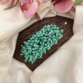 Vriksham Artificial Mogra Buds Hair Clip-Aqua Green-HF-H1055