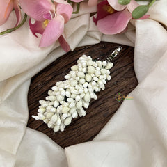 Vriksham Artificial Off White Mogra Buds Hair Clip-HF-H1056