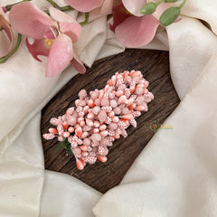 Vriksham Artificial Mogra Buds Hair Clip-Peach-HF-H1058