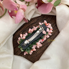 Vriksham Artificial Mogra Buds Hair Clip-Peach-HF-H1058