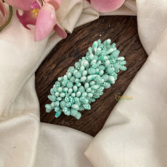 Vriksham Artificial Mogra Buds Hair Clip-Pastel Green-HF-H1059