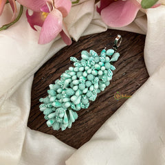 Vriksham Artificial Mogra Buds Hair Clip-Pastel Green-HF-H1059