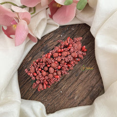 Vriksham Artificial Mogra Burds Hair Clip-Maroon-HF-KH1127