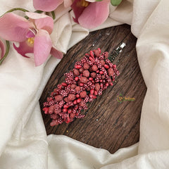 Vriksham Artificial Mogra Burds Hair Clip-Maroon-HF-KH1127