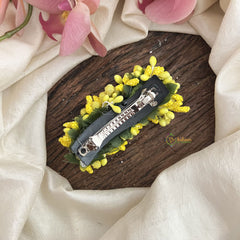 Vriksham Artificial Mogra Burds Hair Clip-Light Yellow-HF-H1122