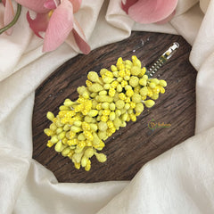 Vriksham Artificial Mogra Burds Hair Clip-Light Yellow-HF-H1122