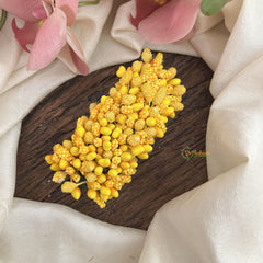 Vriksham Artificial Mogra Burds Hair Clip-Lemon Yellow-HF-H1121
