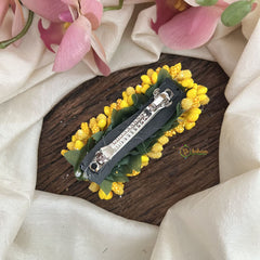 Vriksham Artificial Mogra Burds Hair Clip-Lemon Yellow-HF-H1121