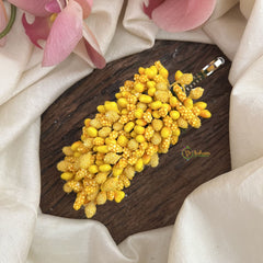 Vriksham Artificial Mogra Burds Hair Clip-Lemon Yellow-HF-H1121
