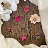 Vriksham Bird Shape Pendant Invisible Chain-Blue Green-G16934