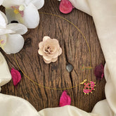 Vriksham Bird Shape Pendant Invisible Chain-Red-G16932