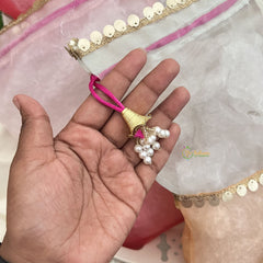 Return Gift Potli Bags-Plain Design With Tikali Work-6 Pieces Set-RG310