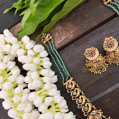 Vriksham Rotatable Lakshmi Pendant Haram -Temple Haram-G21258