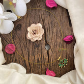 Vriksham Bird Shape Pendant Invisible Chain-Green-G16930