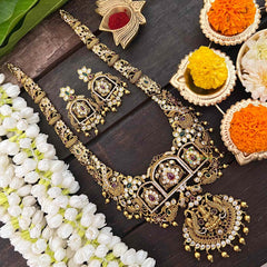 Vriksham Rotatable Lakshmi Pendant Haram -Temple Haram-G21258