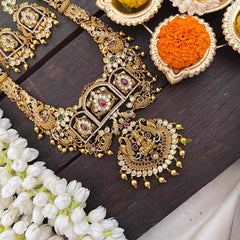 Vriksham Rotatable Lakshmi Pendant Haram -Temple Haram-G21258