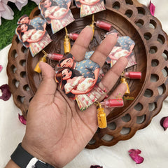 Return Gift Parents To Be Sticker With Kumkum & Haldi-Set Of 6-RG323