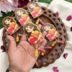 Return Gift Pregnant Women Decorative Sticker With Kumkum & Haldi-Set Of 6-RG325