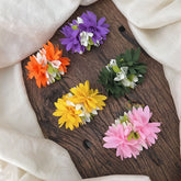 Vriksham Artificial Flower Multi Color 5 Set U-Pin Hair Clip-HF-H1129