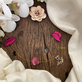 Vriksham Designer Pendant Invisible Chain-Blue Green-Pearl-G16944