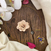 Vriksham Peacock Pendant Invisible Chain-Blue Green-Pearl-G16939