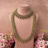 Vriksham Ethnic Temple Gold Toned With Lakshmi Motif Bridal Set-G20808