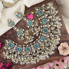 Blue Victorian Diamond Short Neckpeice -VV282