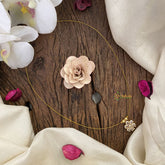 Vriksham Flower Pendant Invisible Chain-White-G16950