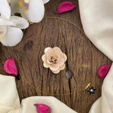 Vriksham Flower Pendant Invisible Chain-Blue-G16949