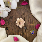 Vriksham Floral with Leaf Pendant Invisible Chain-Blue Green-G17000