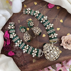 Unique Green Victorian Diamond Hasli -VV1450