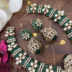 Unique Green Victorian Diamond Hasli -VV1450