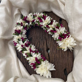 Vriksham Artificial Two Flowers Combination Gajra For Hair Bun-Pink White-HF-H1002