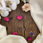 Vriksham Unique Flower Pendant Invisible Chain-Blue-G16982