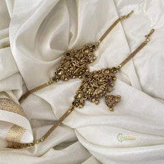 Elegant Timeless Shri Krishna Temple Vangi / Armlet with Golden Ghungroo - G11418